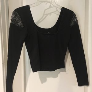 Sparkle & Fade -- Long Sleeve Crop